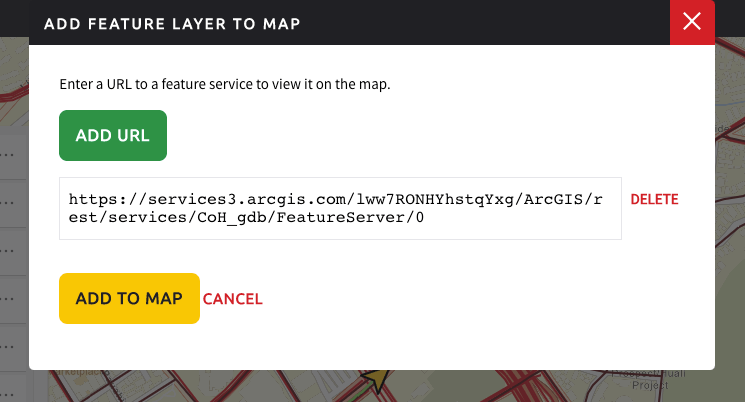 map add layer tool